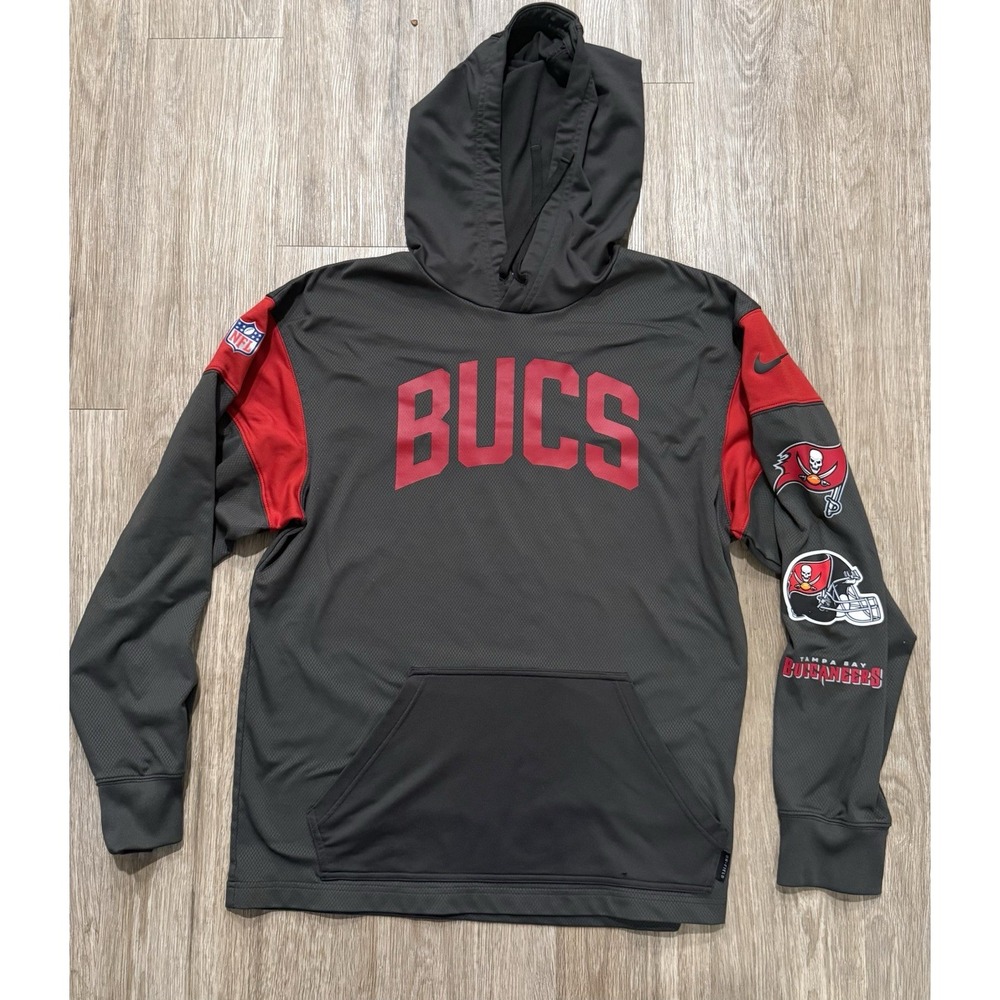 Tampa Bay Buccaneers Nike Sideline Athletic Performance Hoodie- Pewter SZ S